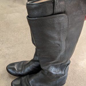 FRYE Paige Tall Riding Boots, Size 10M (Black)